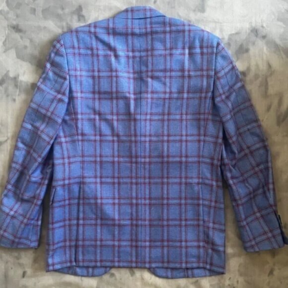 Canali Exclusive Silk/Cashmere Plaid Blazer - Picture 7 of 9